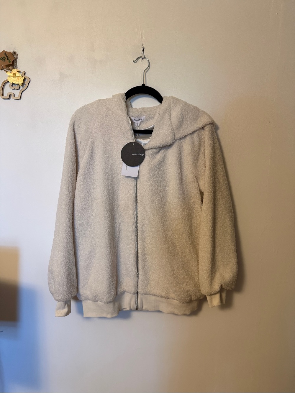 Cozy Cream Sherpa Zip Hoodie Jacket